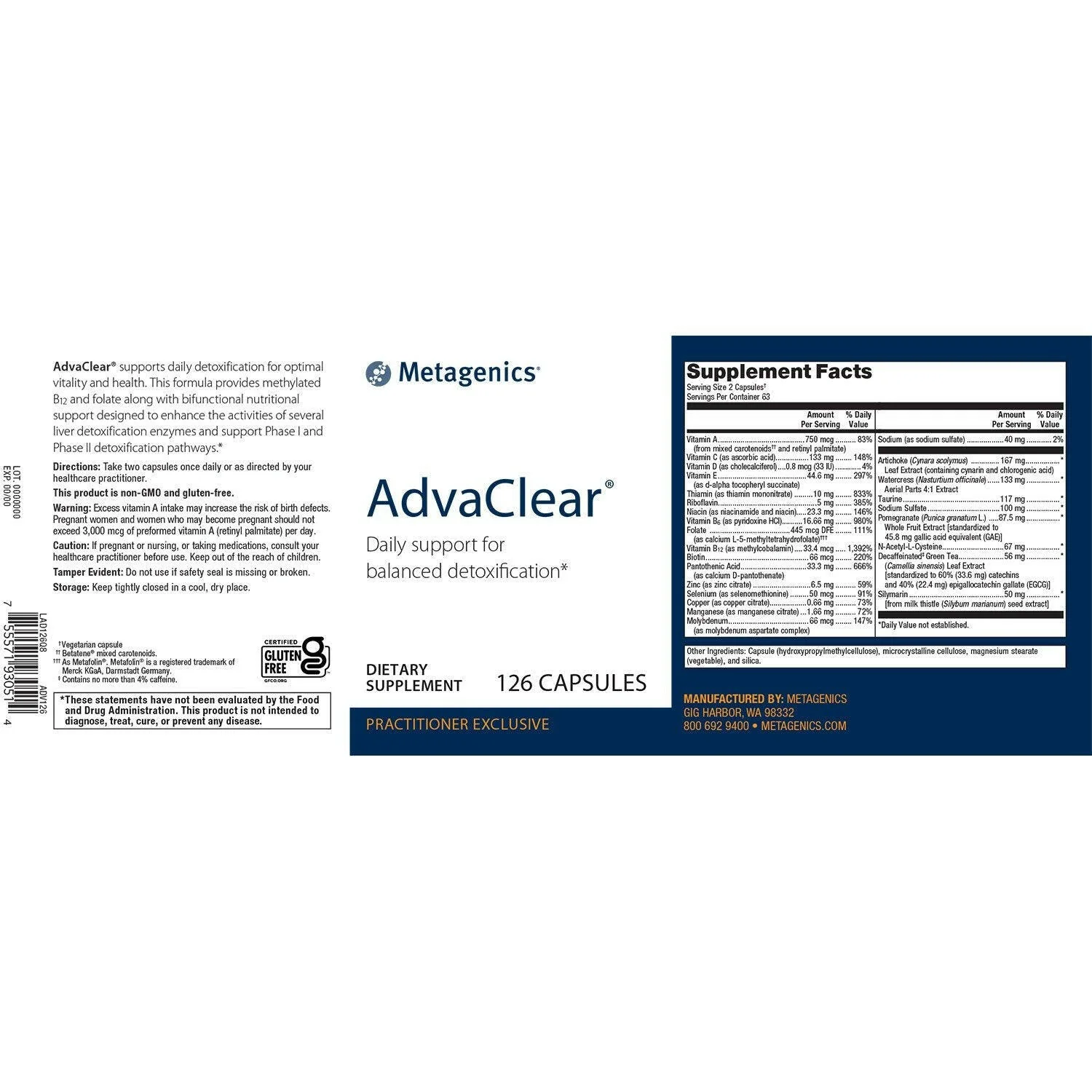 AdvaClear™ | Metagenics® | 42 or 126 Capsules - Image 4