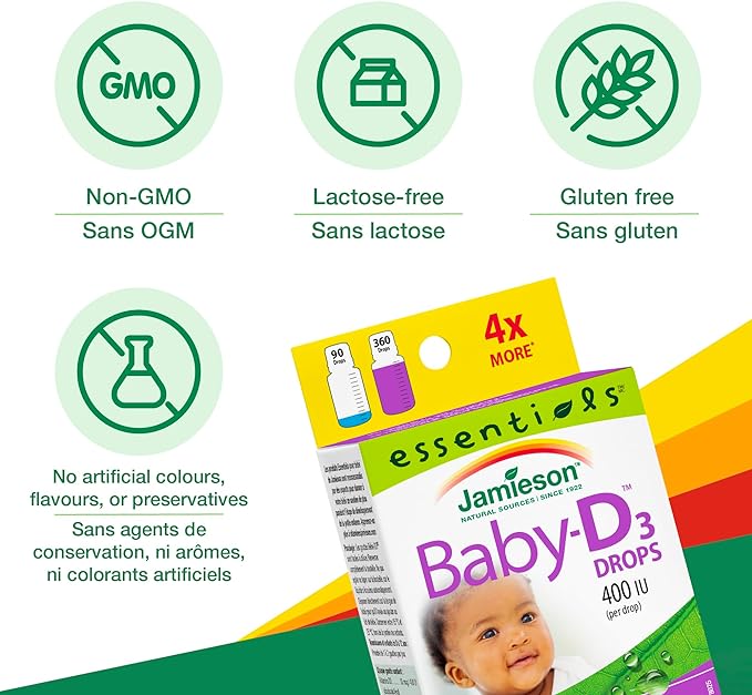 Baby-D Vitamin D3 Droplets | Jamieson™ | 11.7 mL - Image 3