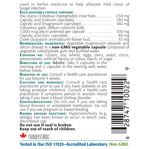 Caprylic Acid Plus by New Roots HERBAL® – Candida & Gut Microbiome Support | 60 Capsules - Image 5