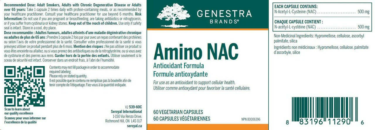 Amino NAC | Genestra Brands® | 60 Vegetable Capsules - Image 7