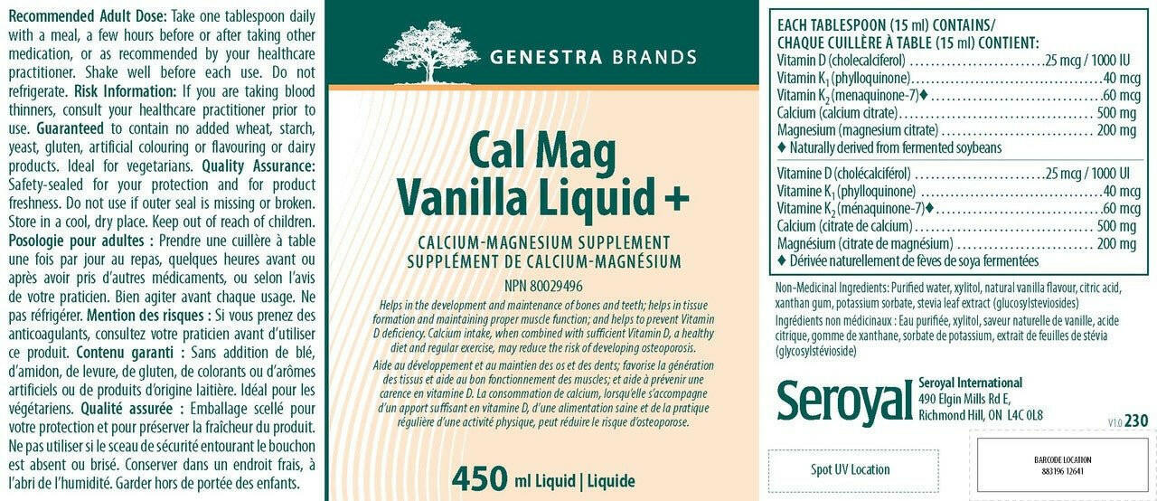 Cal Mag Vanilla Liquid Plus  | Genestra Brands® | 450 mL - Image 8