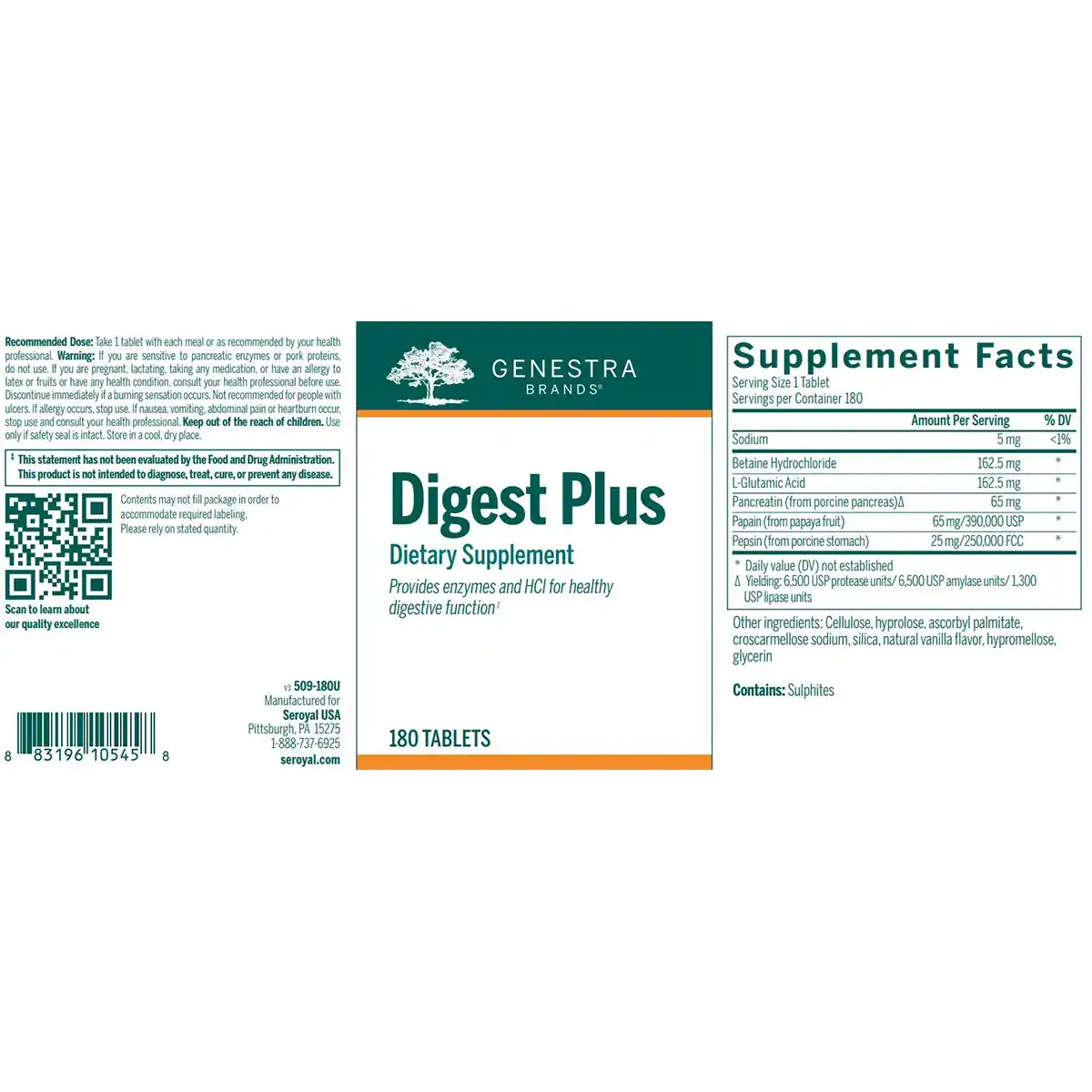 Digest Plus | Genestra Brands® | 90 or 180 Tablets - Image 9