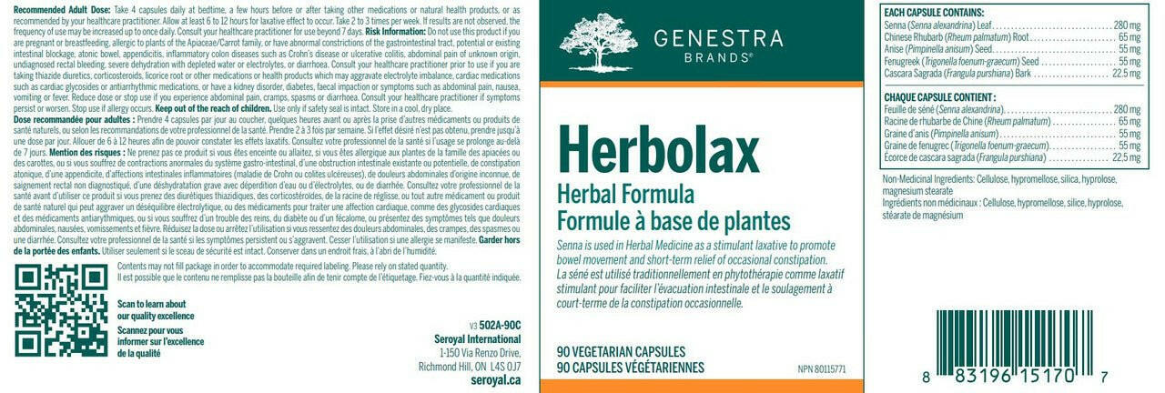 Herbolax | Genestra Brands® | 90 Vegetable Capsules - Image 7