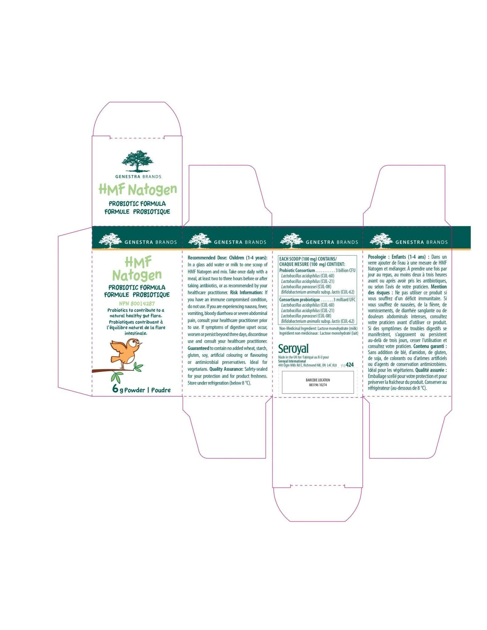 HMF Natogen | Genestra Brands® | 0.2oz (6 Grams) Powder - Image 10