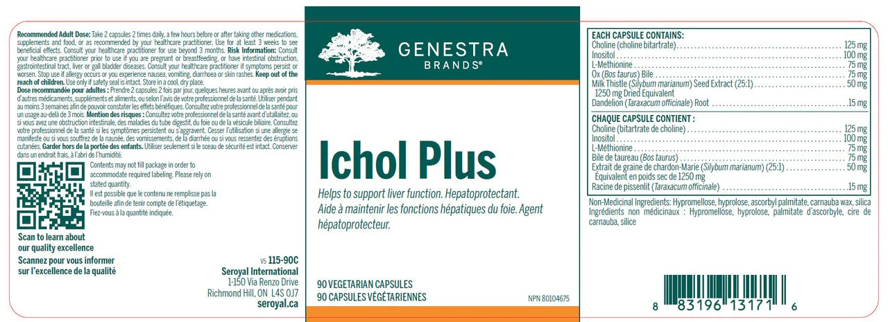 Ichol Plus | Genestra Brands® | 90 Vegetable Capsules - Image 8
