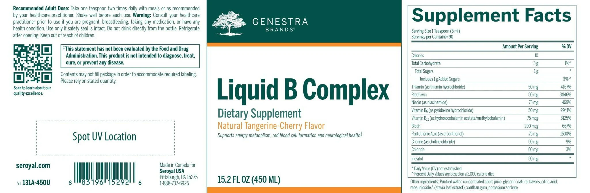 Liquid B Complex | Genestra Brands® | 450 mL (15.2 fl oz) - Image 10