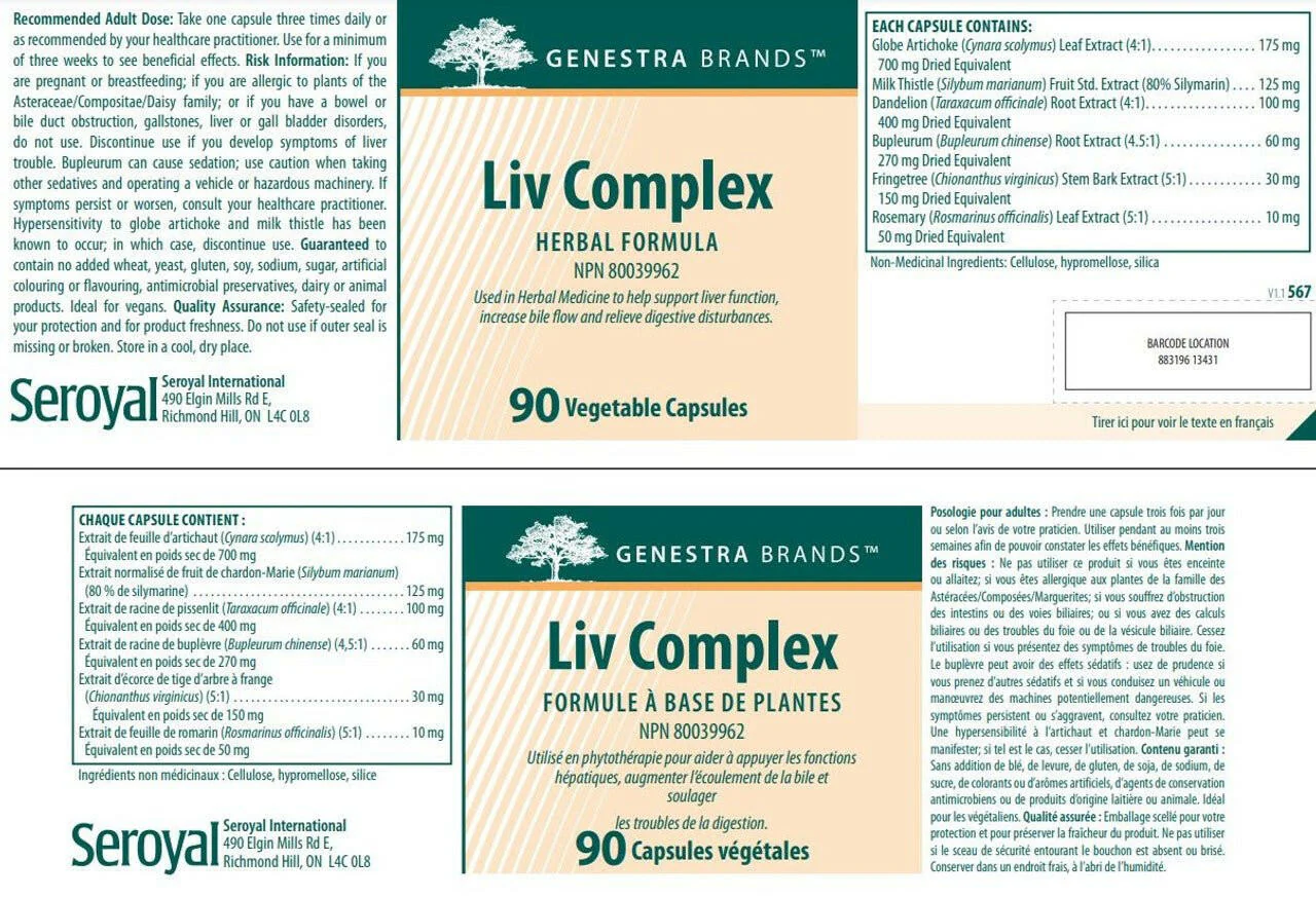 Liv Complex by Genestra Brands® – Liver Detox & Bile Support | 90 Vegetable Capsules - Image 8