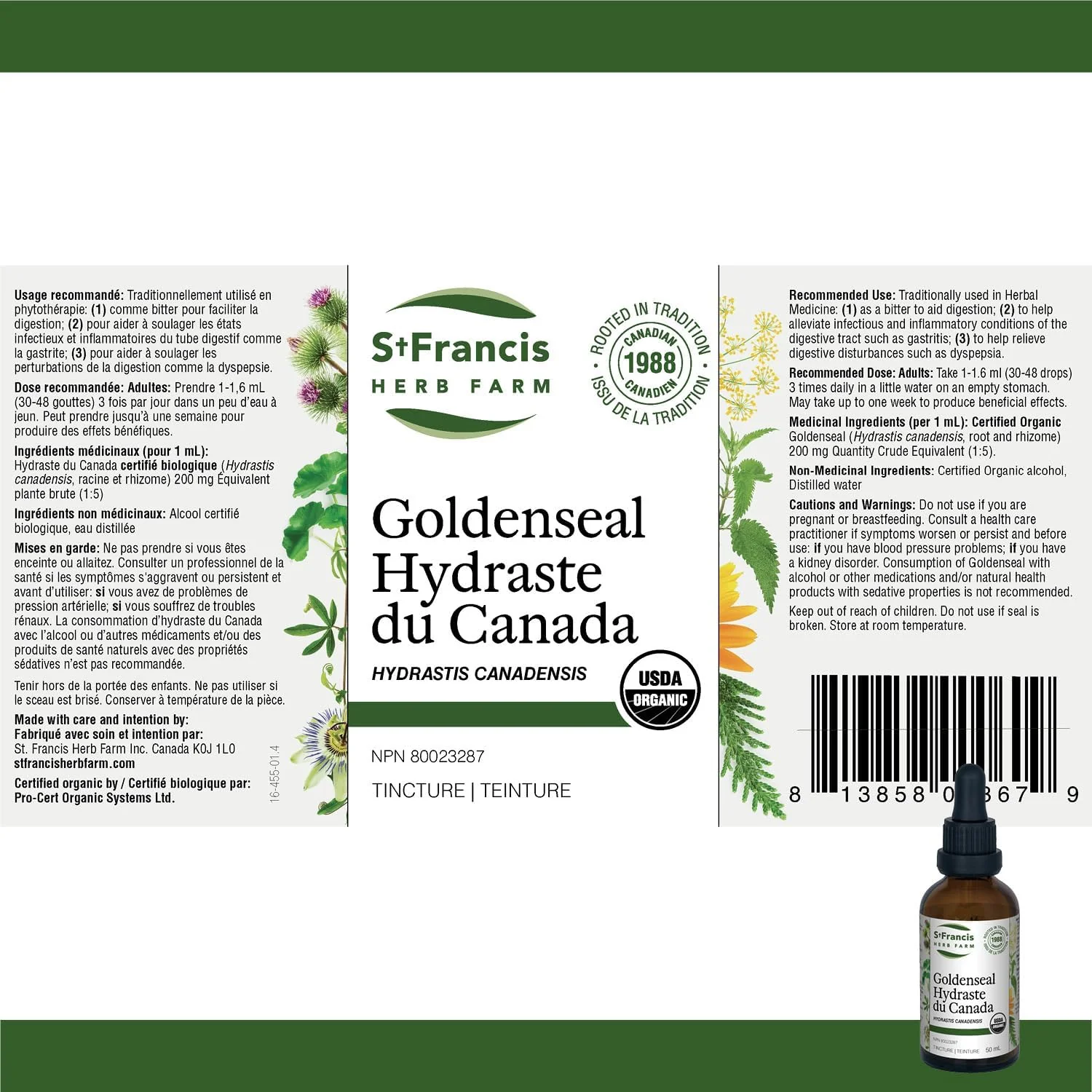 Goldenseal | St. Francis Herb Farm | 50, 100, 250 mL - Image 7