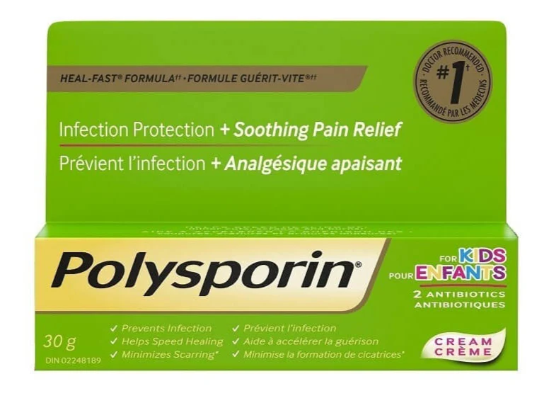 Polysporin® Kids Cream – Antibiotic Ointment with Lidocaine for Minor Cuts & Burns | 15 g or 30 g - Image 7