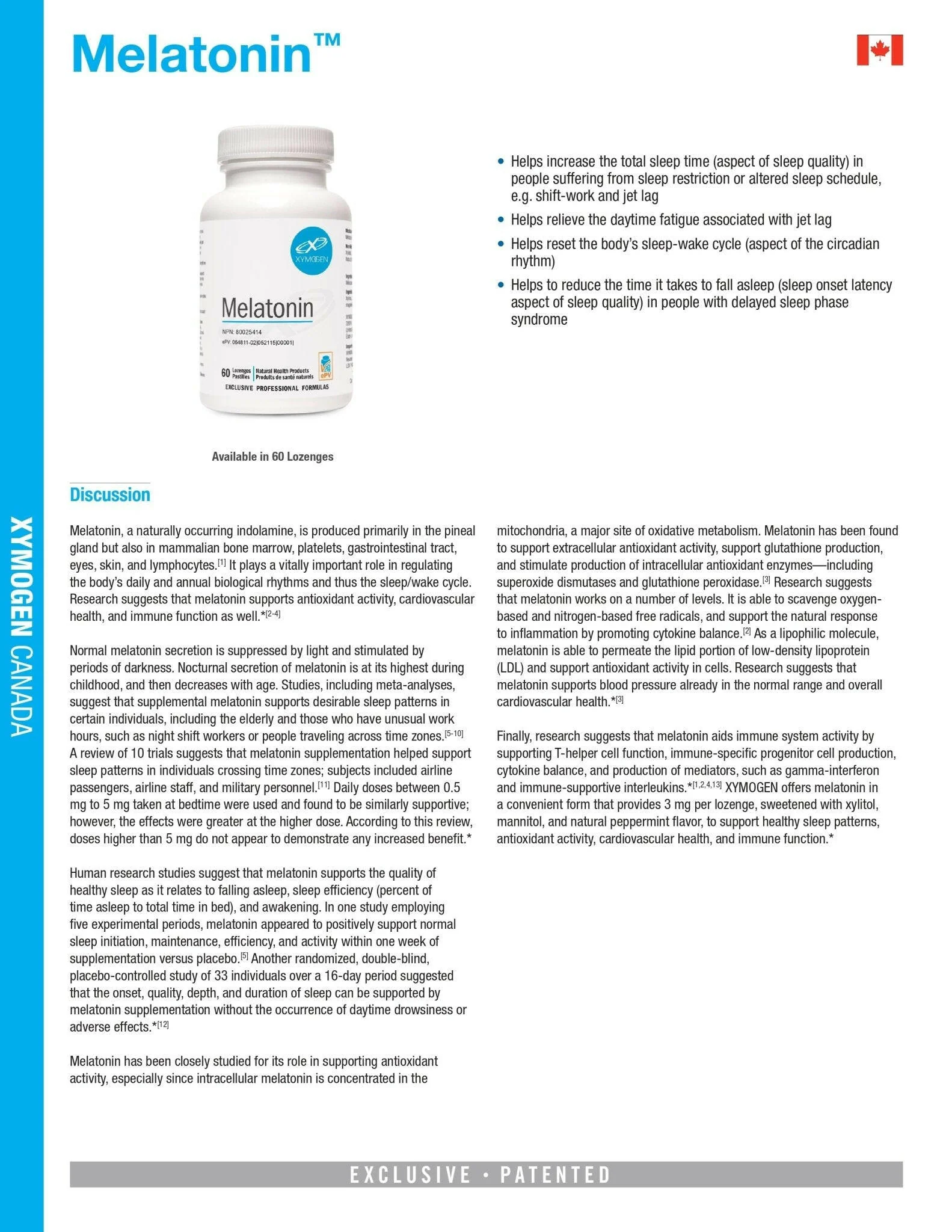 Melatonin | Xymogen® | 60 Tablets - Image 4