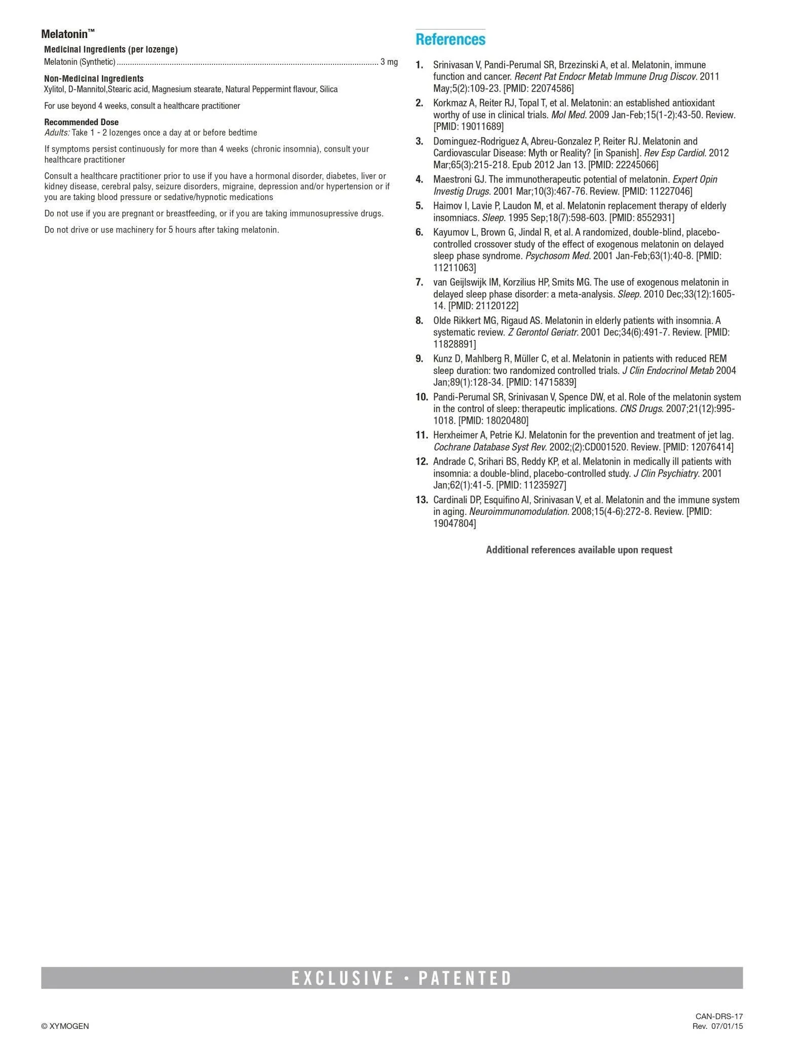 Melatonin | Xymogen® | 60 Tablets - Image 5