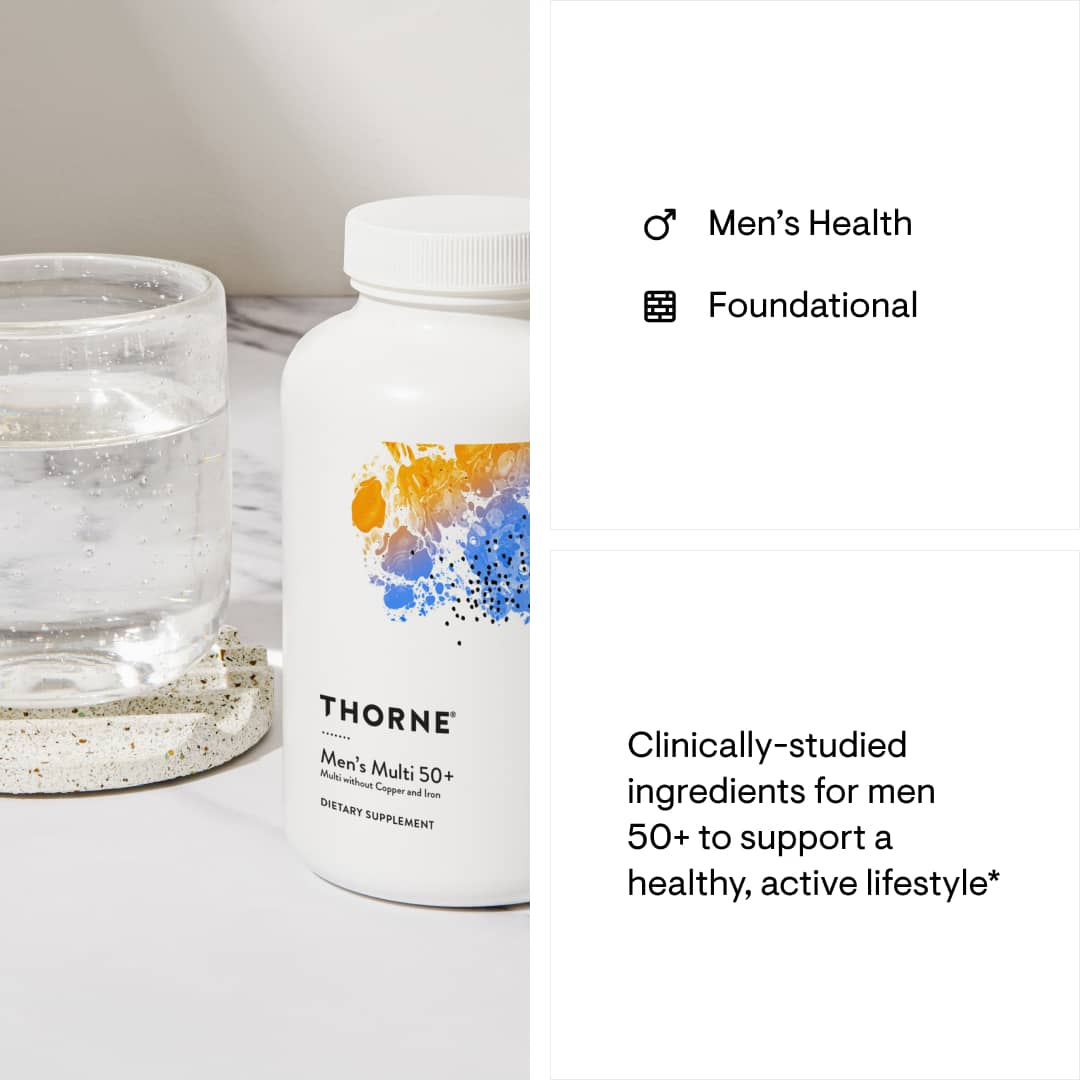 Men’s Multi 50+ by Thorne® – Daily Multivitamin for Men | 180 Capsules - Image 4