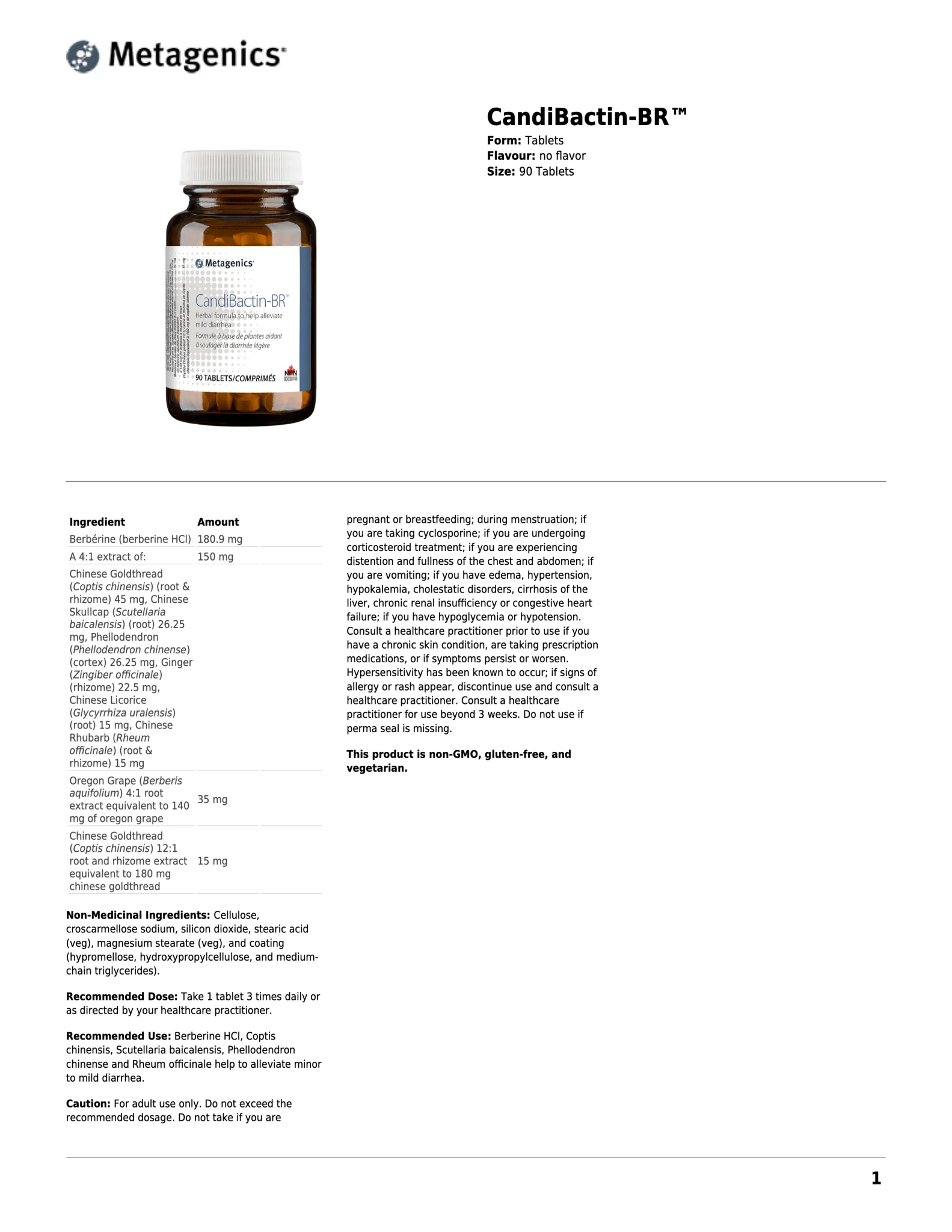 CandiBactin-BR™ | Metagenics® | 90 Tablets - Image 6