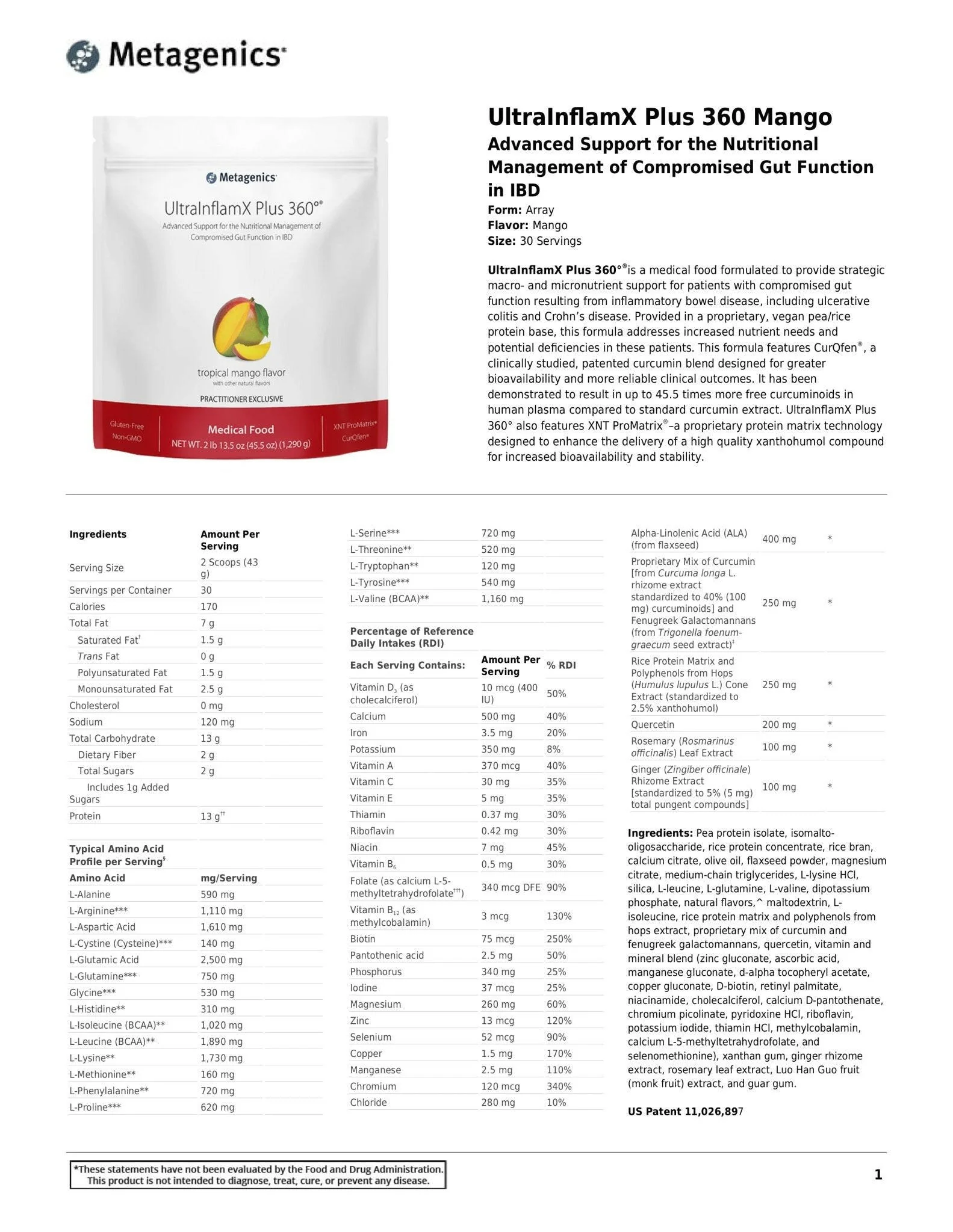 UltraInflamX Plus 360°® Powder | Metagenics® | Various Size & Flavours - Image 6