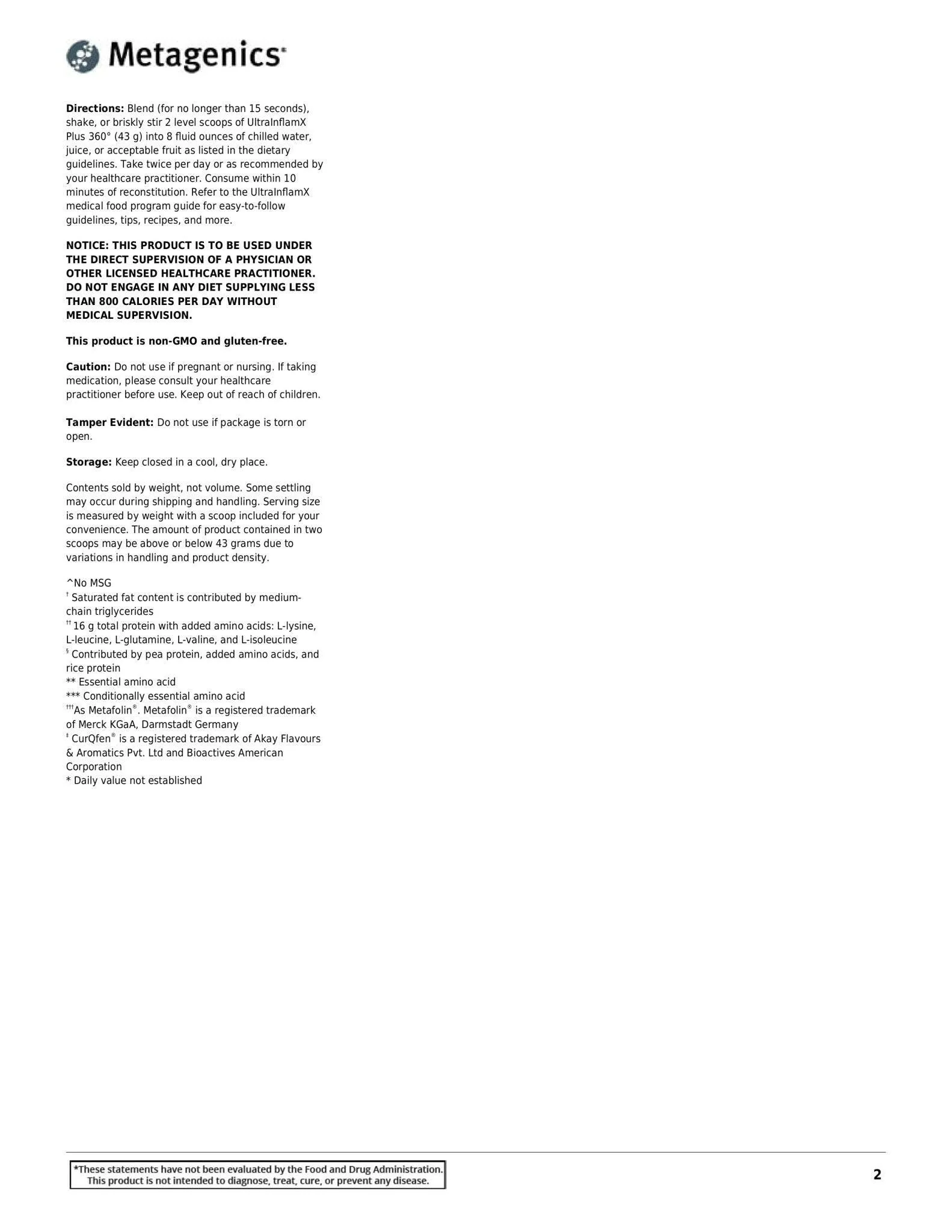 UltraInflamX Plus 360°® Powder | Metagenics® | Various Size & Flavours - Image 7