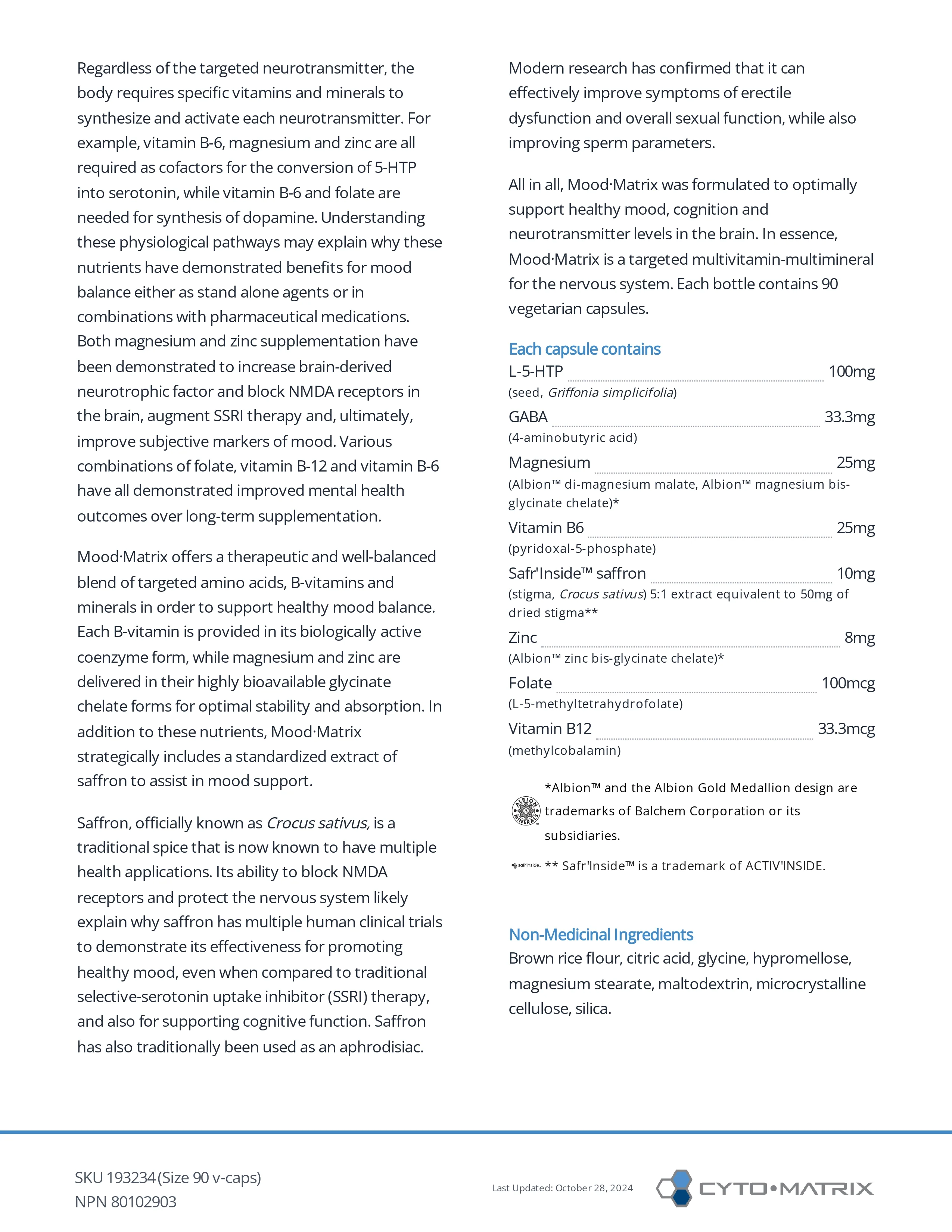 Mood-Matrix by Cytomatrix® – Emotional Balance & Stress Support | 90 Vegetable Capsules - Image 3