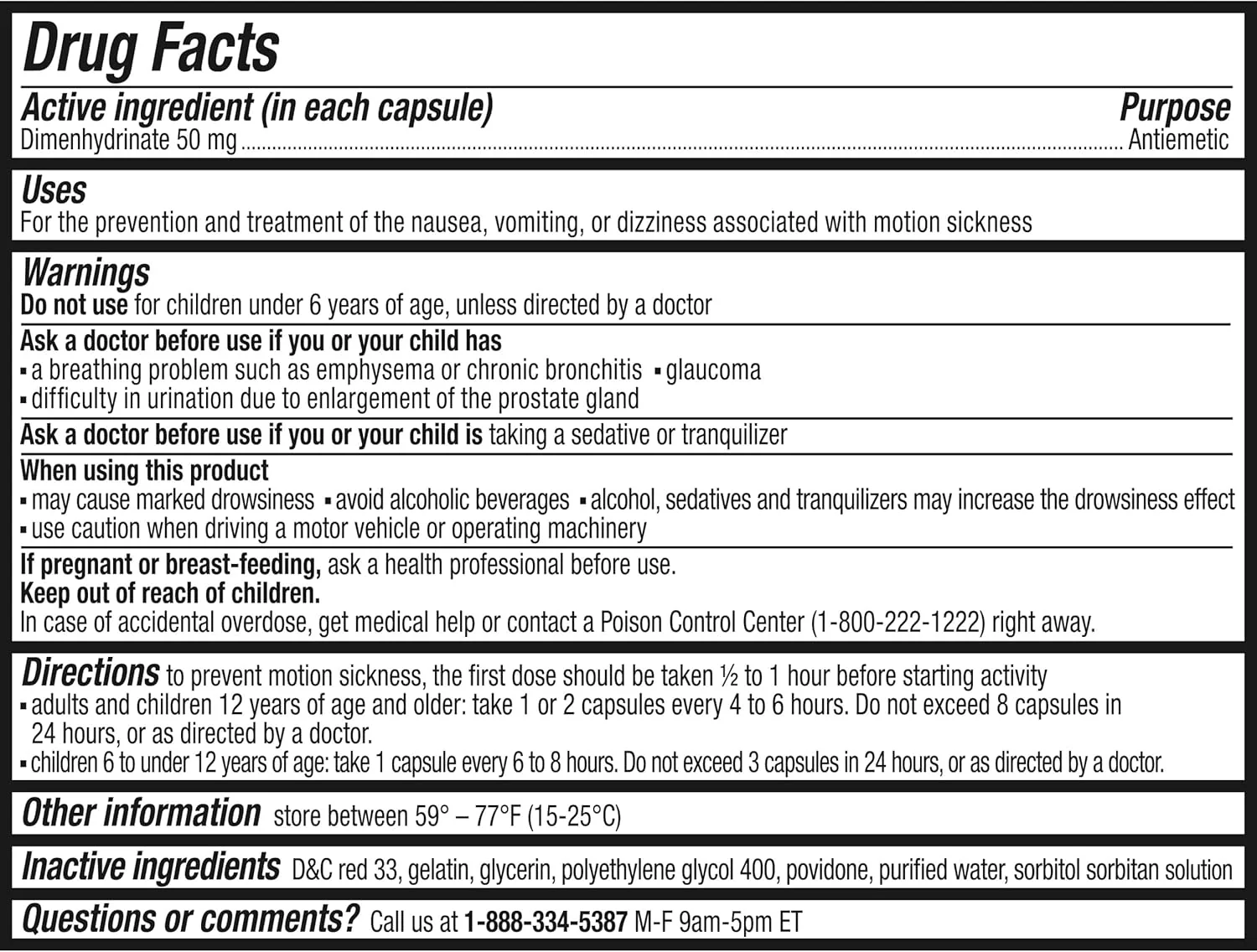 Motion Sickness Relief and Nausea Prevention, Liquid Gel Capsules for Adults| Gravol™ | 24 Count - Image 3
