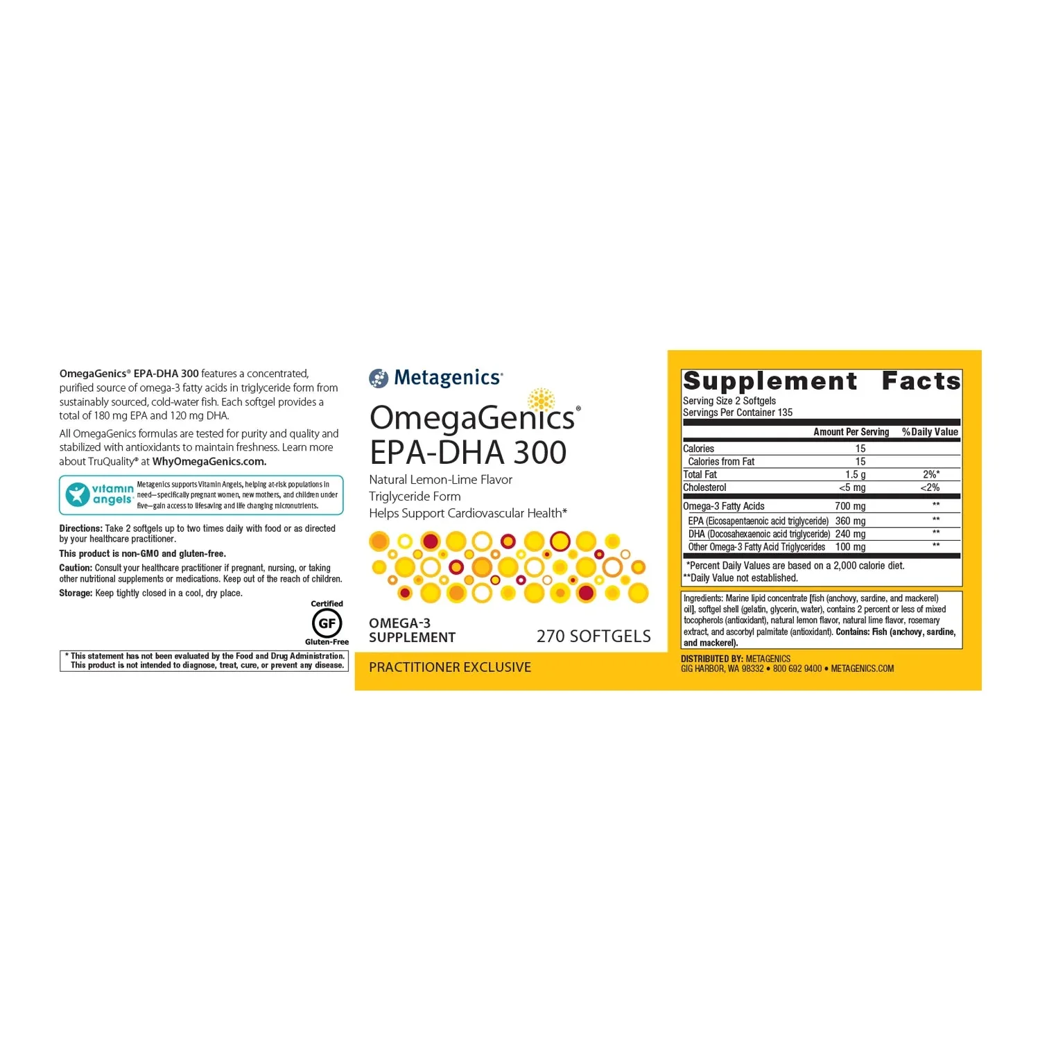 OmegaGenics EPA-DHA 300 | Metagenics® | 270 Softgels - Image 5