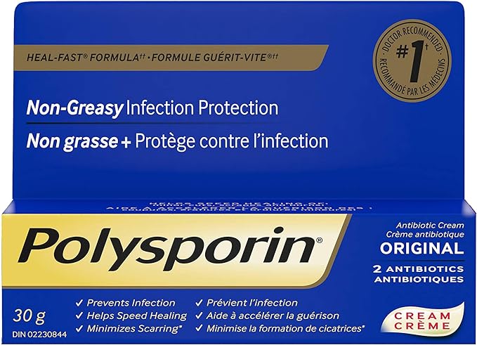 Original Antibiotic Ointment Cream (Non Greasy) | Polysporin® | 15g or 30g tubes - Image 3