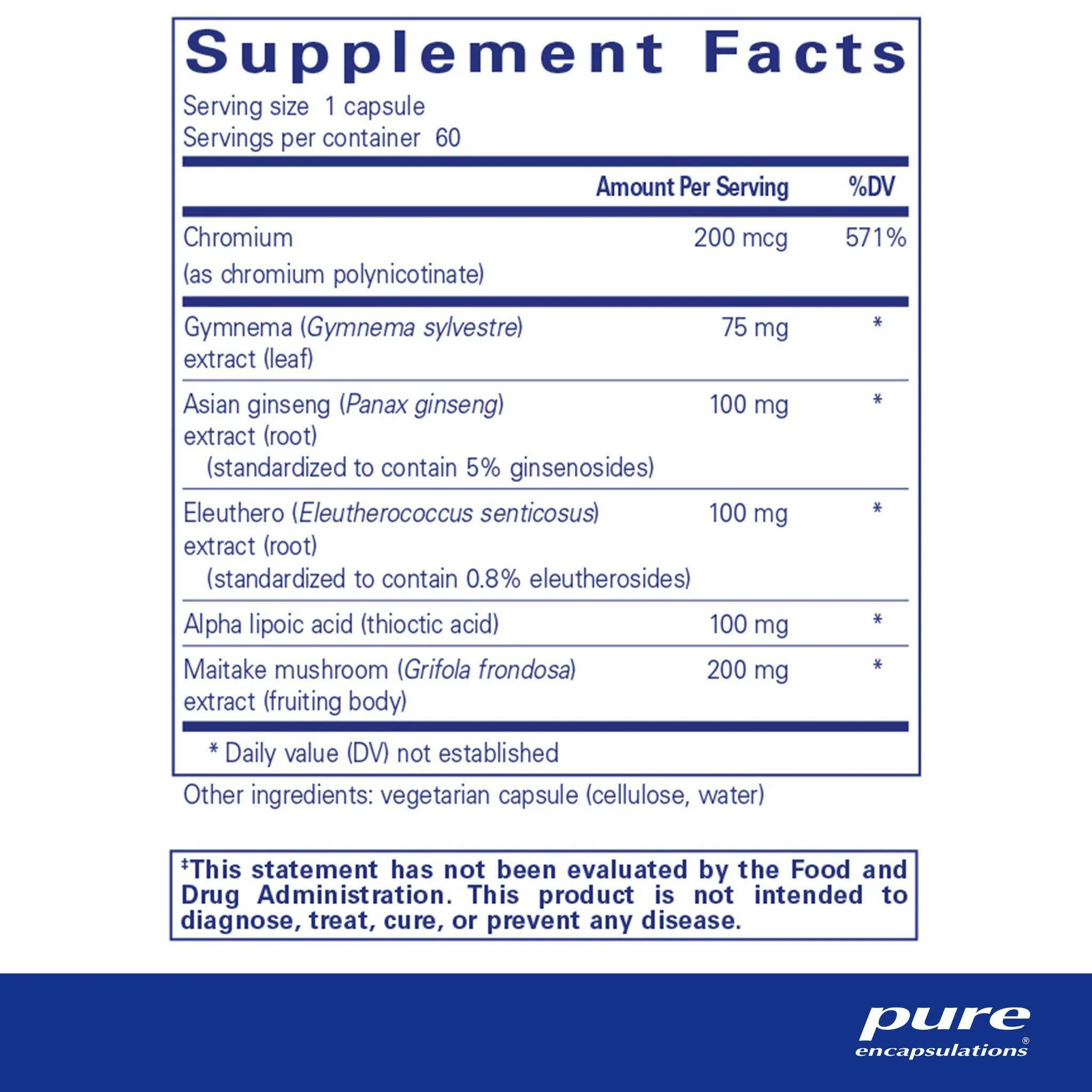 Glucose Support Formula | Pure Encapsulations® | 60 Vegetable Capsules - Image 5