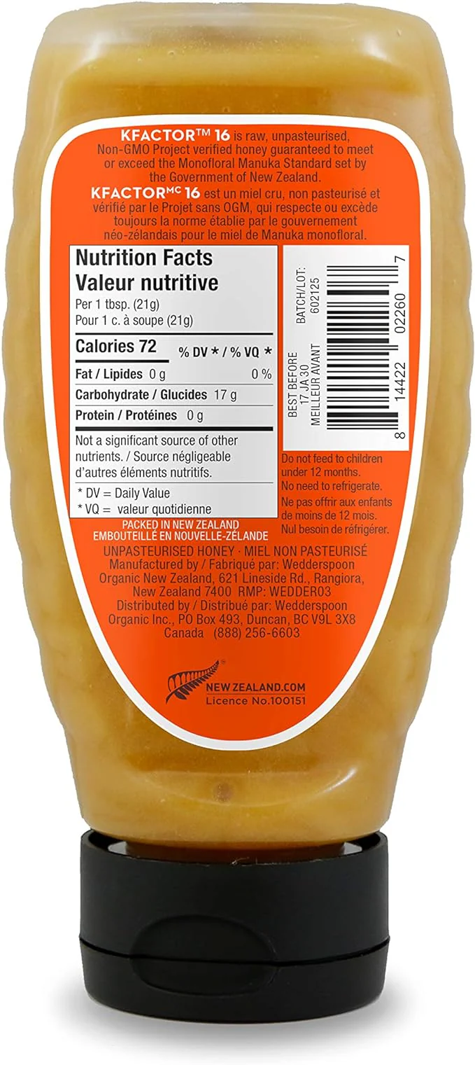 Raw Monofloral Manuka Honey | Wedderspoon® | Various Sizes - Image 13