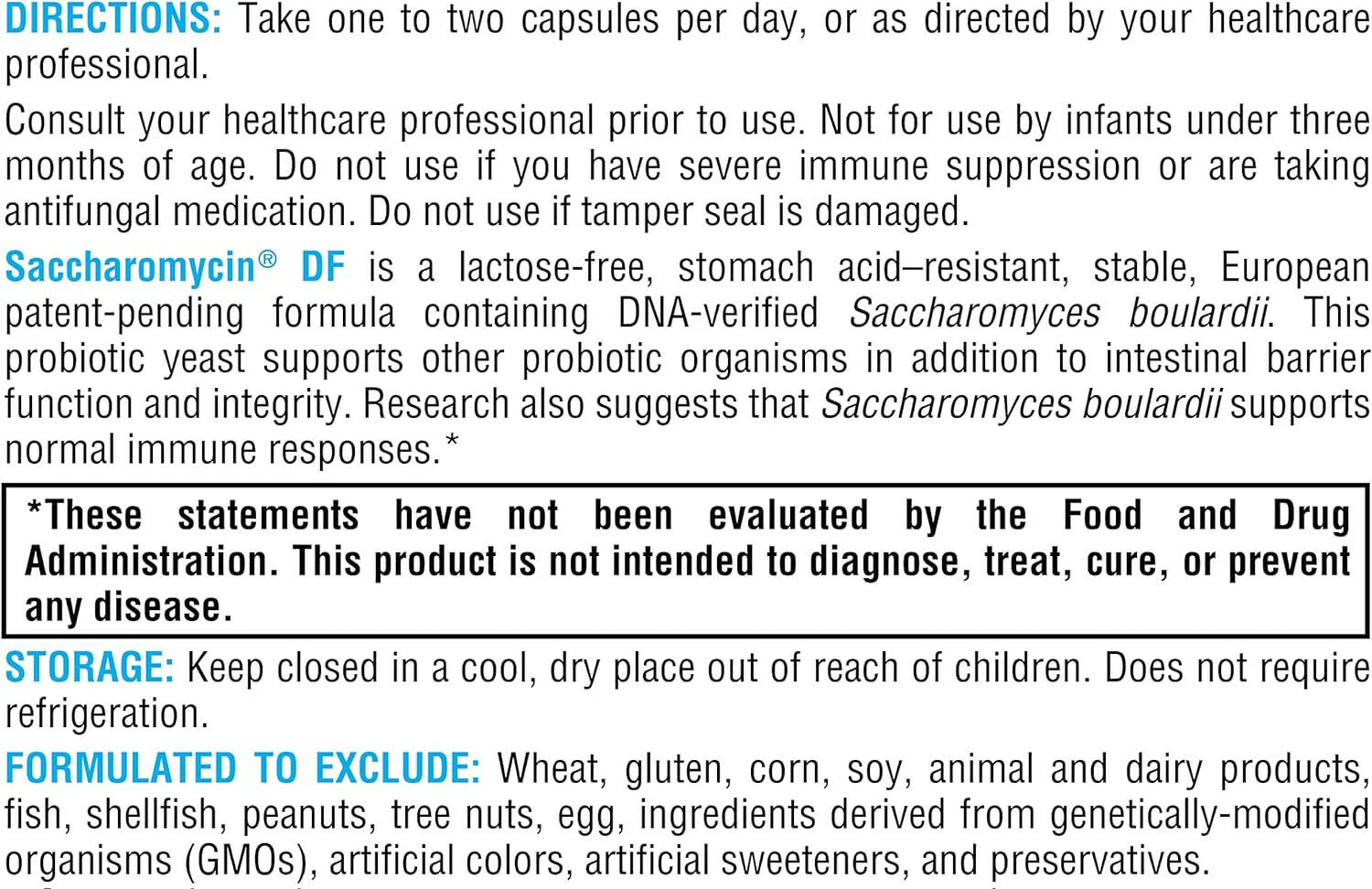 Saccharomycin® DF | Xymogen® | 60 Capsules - Image 5