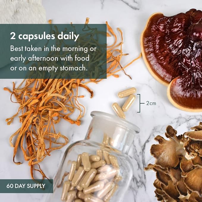 Stamets 7® Capsules by Host Defense® Mushrooms™ – Immune & Whole-Body Mushroom Support | 30, 60 or 120 Capsules - Image 6