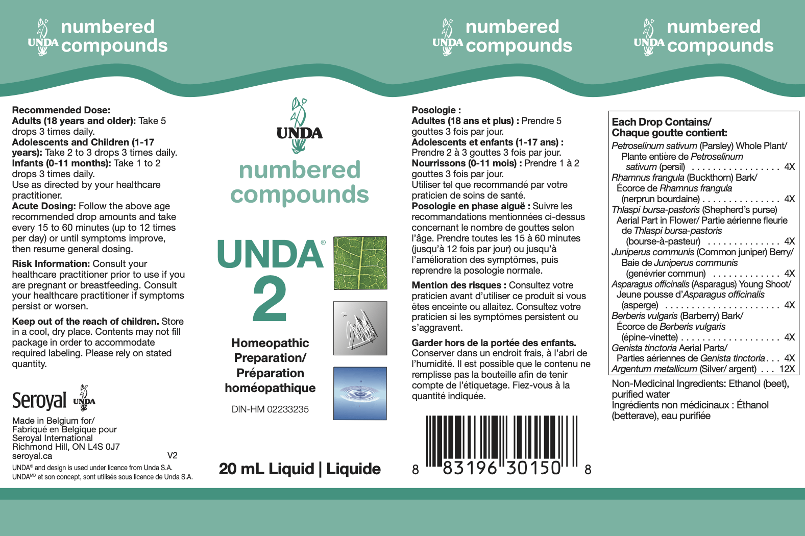 UNDA 2 by UNDA® – Homeopathic Drainage Support | 20 mL (0.67 fl oz) - Image 8