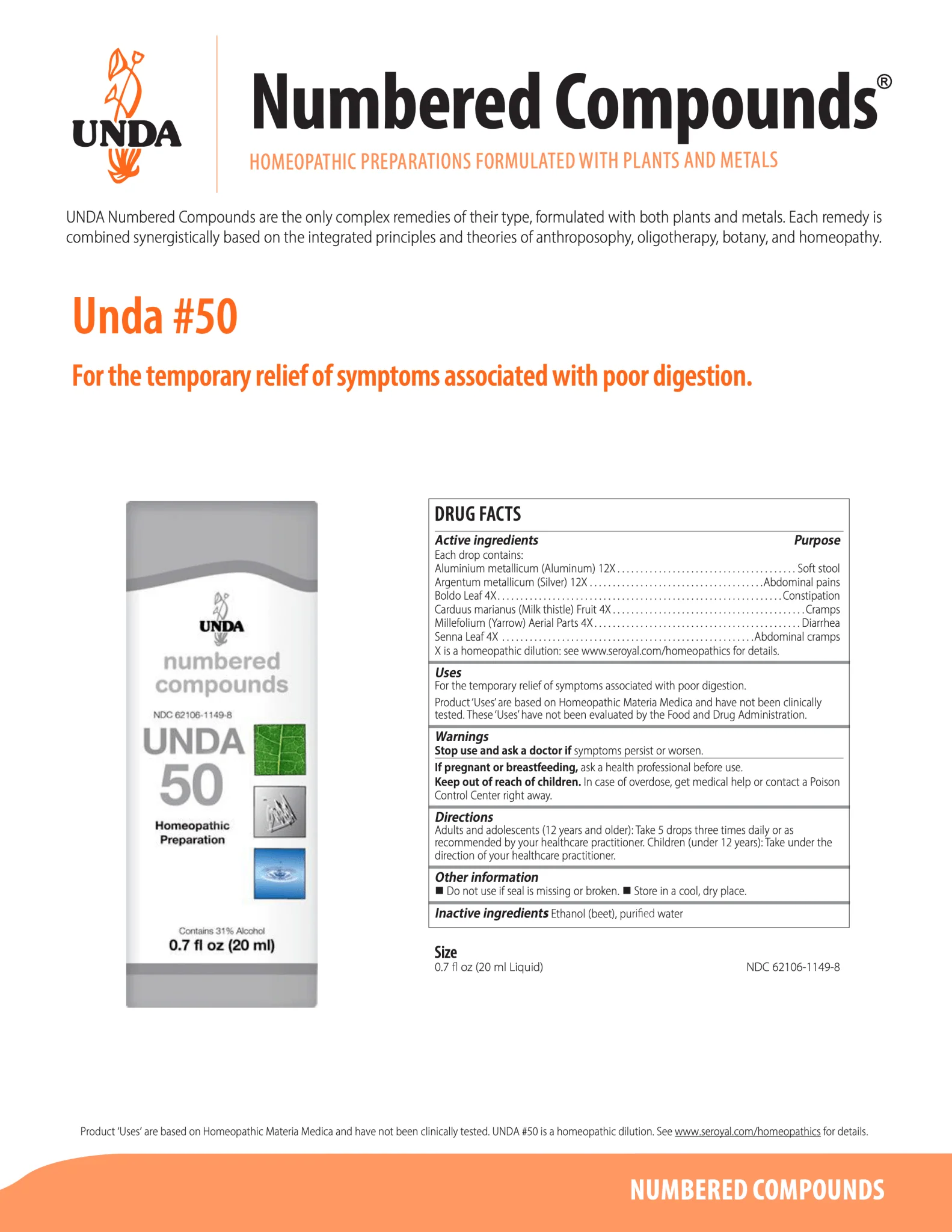Unda 50 by UNDA Numbered Compounds – Homeopathic Organ Support | 0.7 fl oz (20 mL) - Image 6