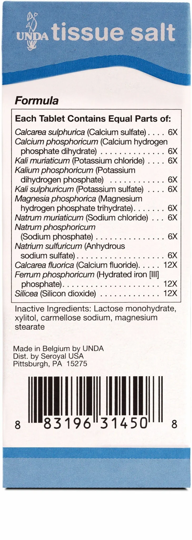 Mélange Combination by UNDA Tissue Salt – Mineral Balance & Homeopathic Support | 100 Tablets - Image 3
