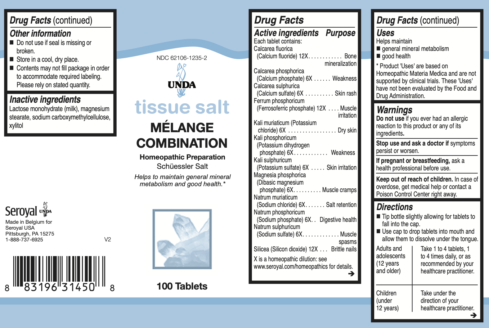 Mélange Combination by UNDA Tissue Salt – Mineral Balance & Homeopathic Support | 100 Tablets - Image 6