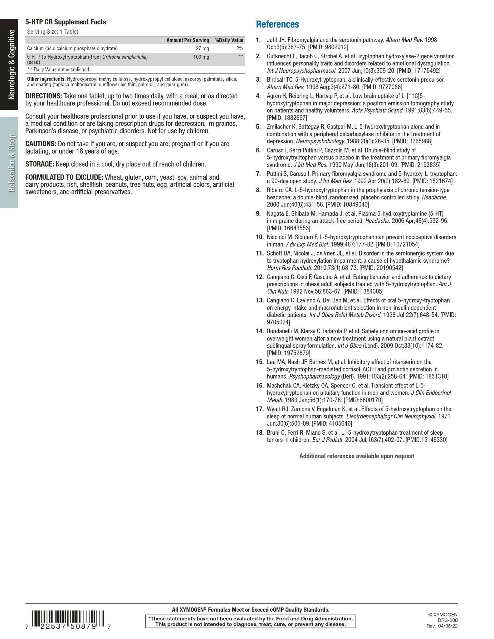 5-HTP CR | Xymogen® | 60 Tablets - Image 6